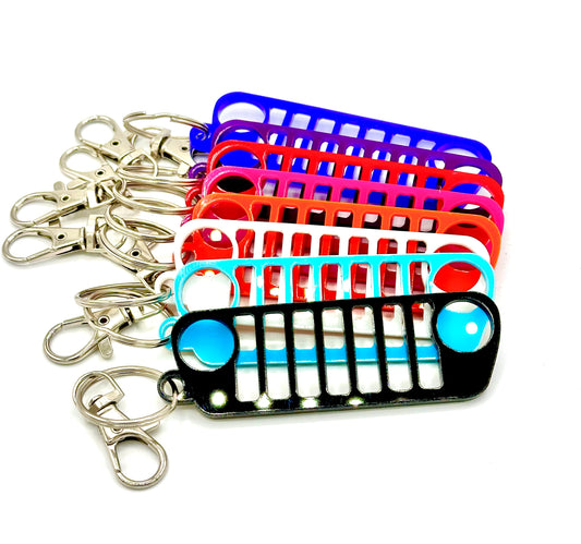 Offroad Jeep JL/JT Grill Keychain